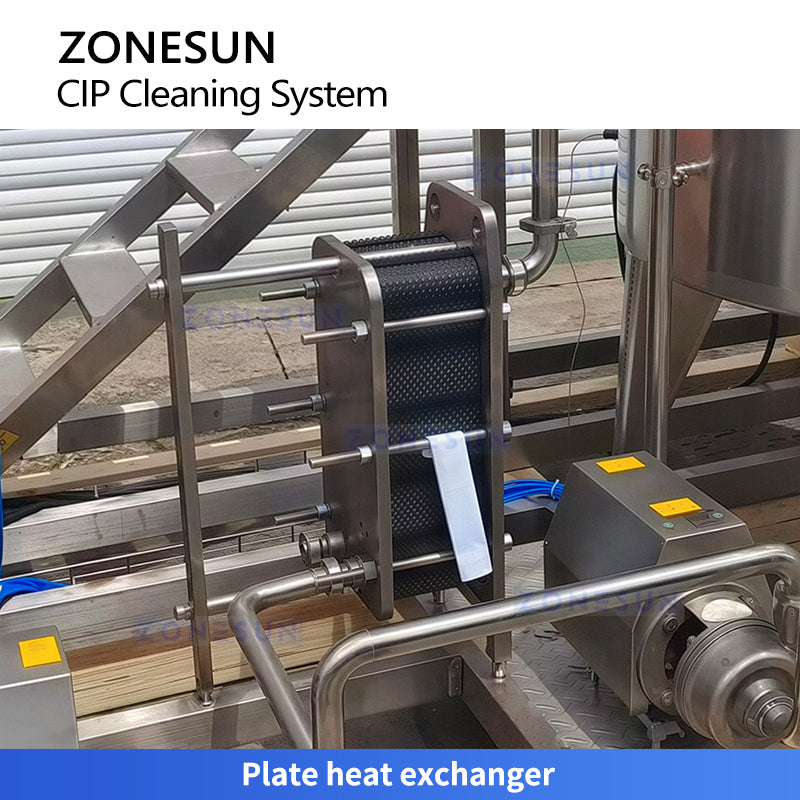 ZONESUN ZS-CIP500 Fully Automatic 3-Tank CIP Cleaning System | 100–1000L | SUS304 | Dairy Beverage Brewery