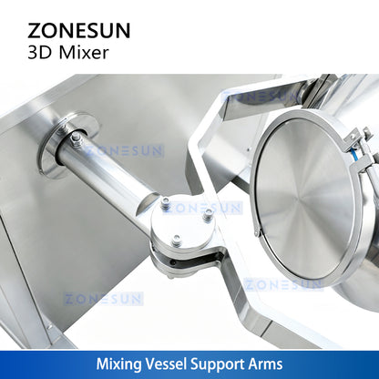 ZONESUN ZS-SBH10 3D Dry Powder Mixer Particle Blender