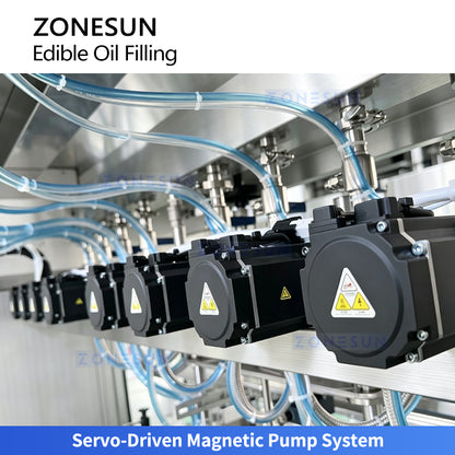 ZONESUN ZS-EVF03 Automatic Edible Oil Filler with Anti-Drip Nozzles and Bottle Positioning