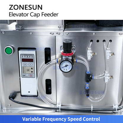 ZONESUN ZS-SLJ10 Automatic Bottle Cap Feeding Machine Step Cap Elevator & Cap Sorter