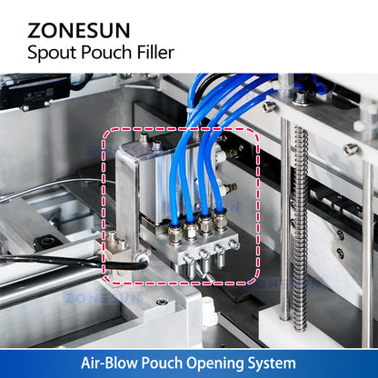 ZONESUN ZS-ASPM4 Automatic 4-Head Magnetic Pumps Spout Pouch Filling Capping Machine