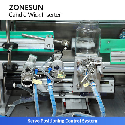 ZONESUN ZS-ACW2 Fully Automatic Candle Wick Inserteing Machine With Glue-Melting Unit