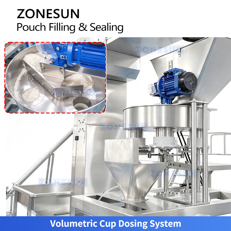 ZONESUN ZS-FM80 6-Station Premade Pouch Filling & Sealing Packaging Machine