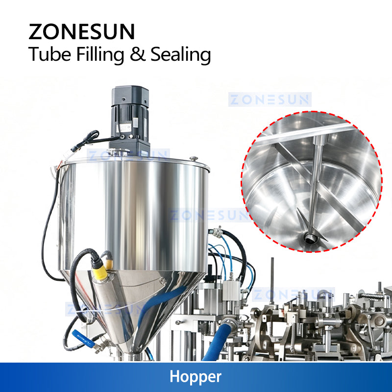 ZONESUN ZS-FS009A Automatic Aluminum Tube Filling Folding Sealing Machine for Gel and Hand Cream