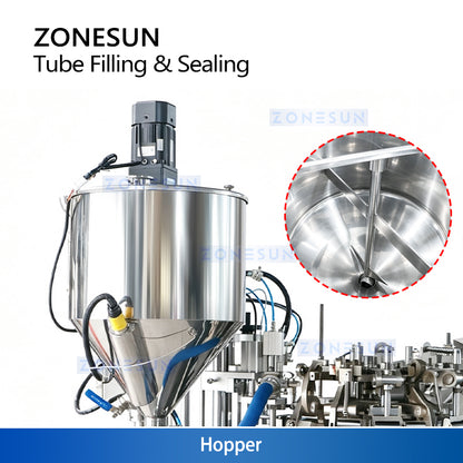 ZONESUN ZS-FS009A Automatic Aluminum Tube Filling Folding Sealing Machine for Gel and Hand Cream