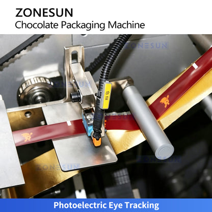 ZONESUN ZS-CWM2 High Speed Chocolate Bar Wrapping Machine with Automatic Film Wrapping System