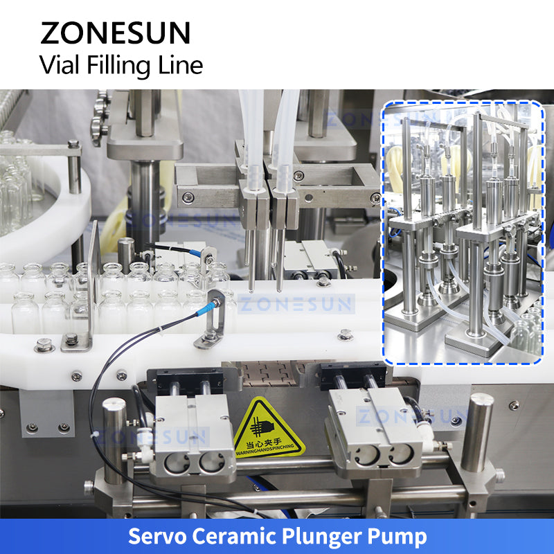 ZONESUN ZS-FAL180V14 GMP Sterile Vial liquids Filling and Capping Production Line