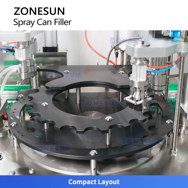 ZONESUN Aerosol Filling Sealing Machine Spray Can Sealer ZS-QW1600