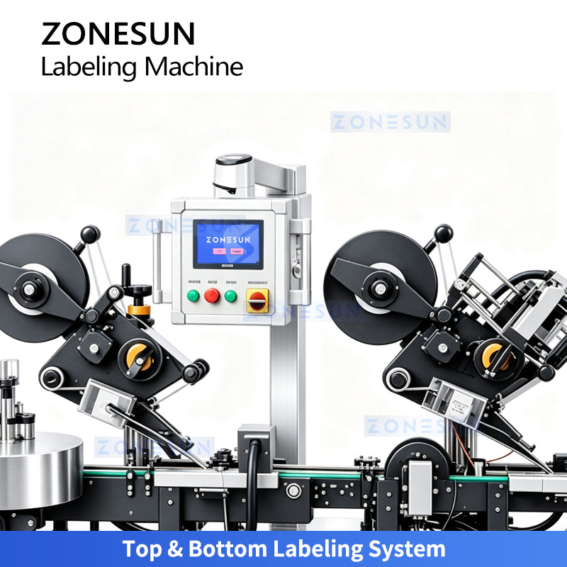 ZONESUN ZS-TB700D Automatic Top Bottom & Side Bottle Labeling Machine