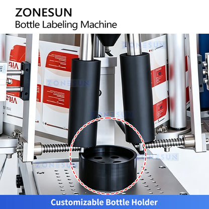 ZONESUN ZS-TB806 Semi Automatic Double-side Square Bottle Labeling Machine With Date Coder