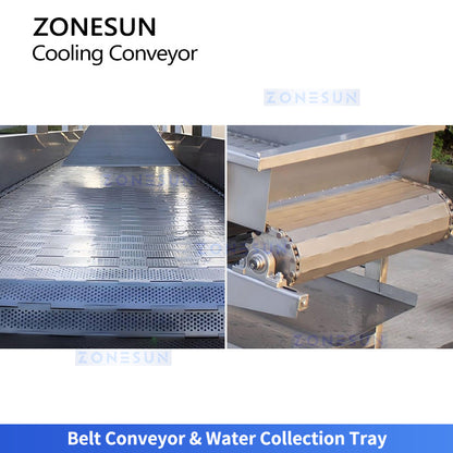ZONESUN ZS-CT5 Automatic Mesh Belt Cooling Conveyor for Industrial Food Production