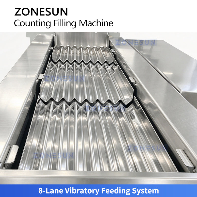 ZONESUN ZS-JF8C Semi-Automatic 8-Lane Candy Hardware Counting Filling Machine