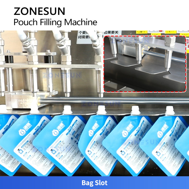 ZONESUN ZS-ASP6 Semi-Automatic Fruit Jelly Spout Pouches Liquid Filling Machine