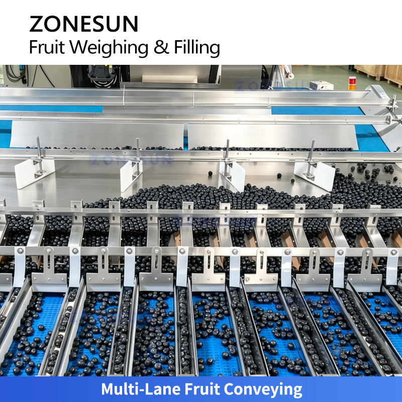 ZONESUN ZS-GWF15 Automatic Small Fruit Tray Filling and Lid Closing Line