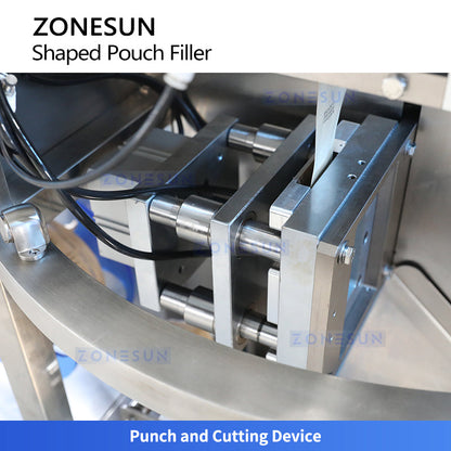 ZONESUN ZS-PL240YX Shaped Pouch Filling and Sealing Machine Piston Pump