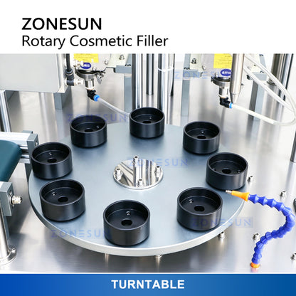 ZONESUN ZS-VTRPF4 Automatic 4-Color Cream Filling Machine 5–100ml JarsCosmetic Body Butters Filler