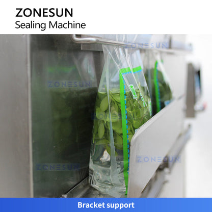 ZONESUN ZS-DZ500K Semi-Automatic Tilt Double Chamber Vacuum Packaging Machine