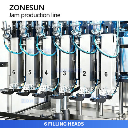 ZONESUN ZS-FAL180V11 Automatic Kaya Jam Filling Capping & Labeling Packaging Line