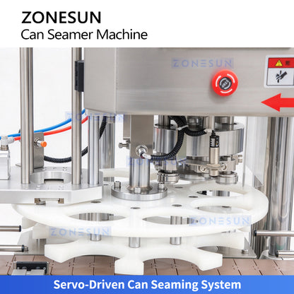 ZONESUN ZS-AFK350 Automatic Servo Metal Can Seamer for Square, Oval & Round Cans