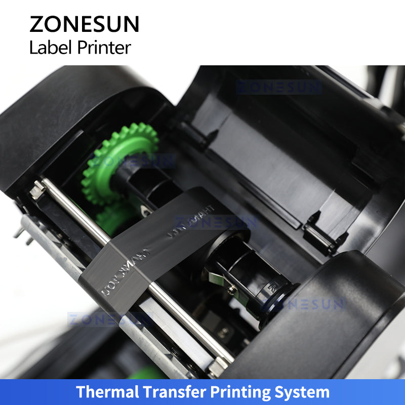ZONESUN ZS-RPR01 Thermal Transfer Barcode Label Printer with Automatic Rewinder