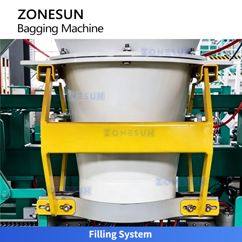 ZONESUN Z5-AG300 Fully Automatic Bagging System with Weighing Filling Bag Clamping and Sealing for Grain, Feed Fertilizer and Powder Production Lines