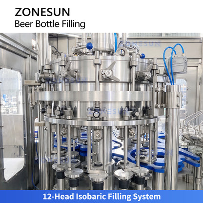 ZONESUN ZS-AFC883B Automatic Beer & Carbonated Beverage Rinsing Filling Capping Machine