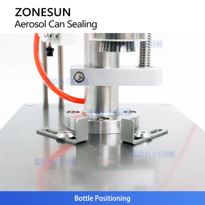 ZONESUN ZS-YG25P Pneumatic Aerosol Can Crimping Machine Can Sealer