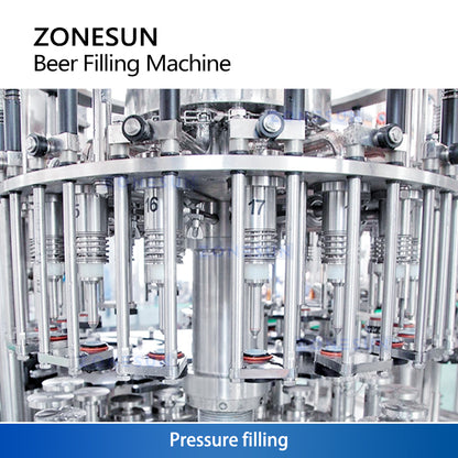 ZONESUN ZS-WFC18 High Speed Beer Bottle Filling Capping Machine Monoblock