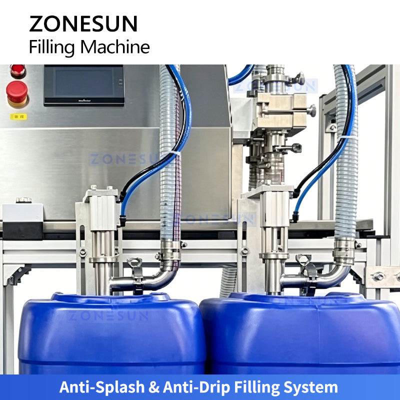 ZONESUN ZS-TSM07 Anti-drip Nozzle 1-20L Servo Liquid Filling Machine