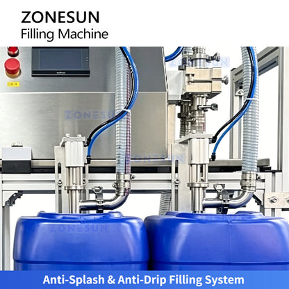 ZONESUN ZS-TSM07 Anti-drip Nozzle 1-20L Servo Liquid Filling Machine