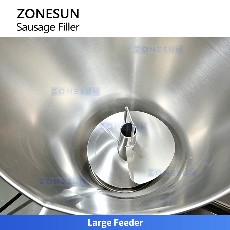 ZONESUN ZS-SFR1 Electric Sausage Stuffer Machine with Stainless Steel Hopper for Meat Filling