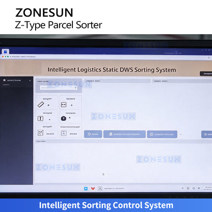 ZONESUN ZS-CB120Z Automatic Parcel Sorting Conveyor with Barcode Scanner & Dynamic Weighing