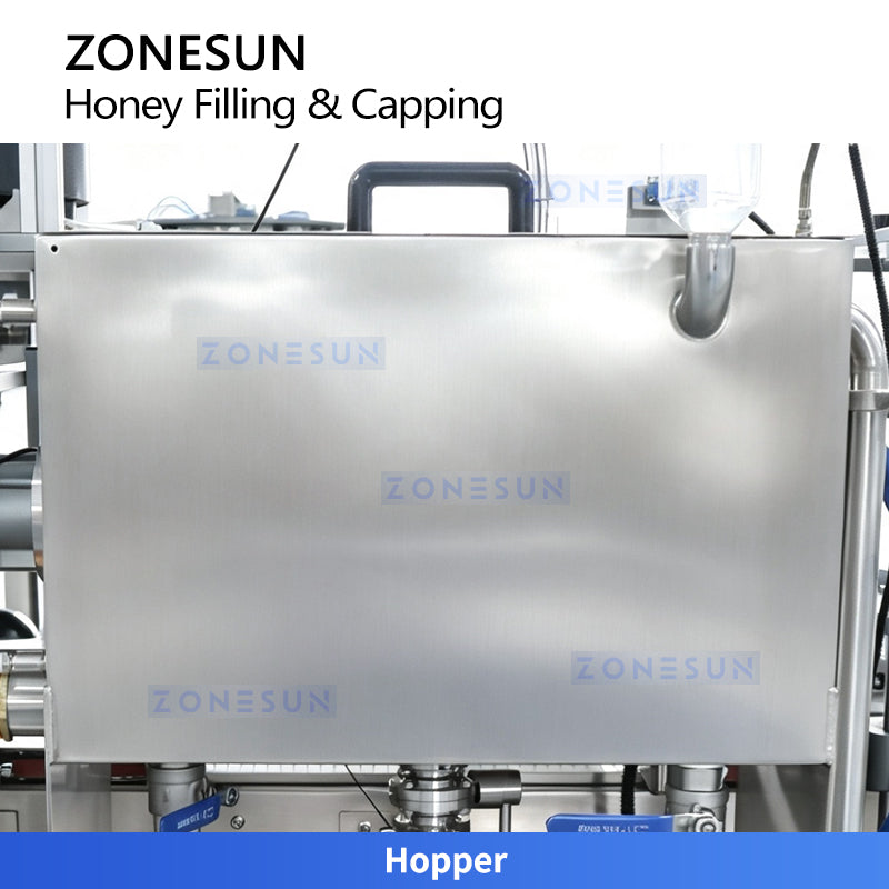 ZONESUN ZS-FSHS22 Automatic Viscous Honey Liquid Filling and Press Capping Machine