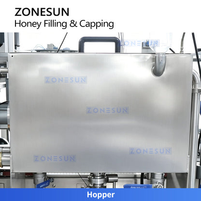 ZONESUN ZS-FSHS22 Automatic Viscous Honey Liquid Filling and Press Capping Machine