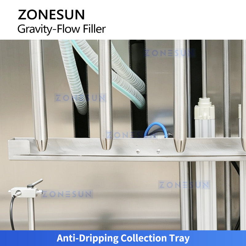 ZONESUN ZS-VTGZ100E Industrial Gravity Filling Machine 50-5000ml Automatic Bottle Liquid Filler