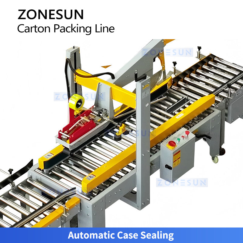 ZONESUN ZS-CSPM5 Automatic Case Packing, Erecting & Robotic Palletizing Line  ZONESUNPRO