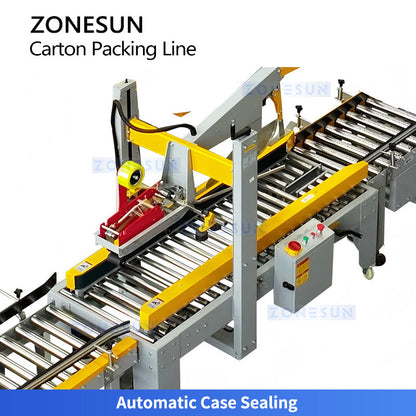 ZONESUN ZS-CSPM5 Automatic Case Packing, Erecting & Robotic Palletizing Line  ZONESUNPRO