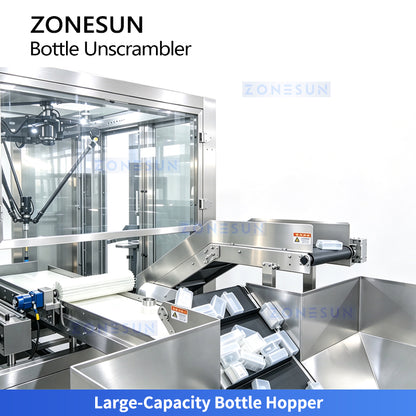 ZONESUN ZS-LP350 Robotic Bottle Unscrambler with Vision System