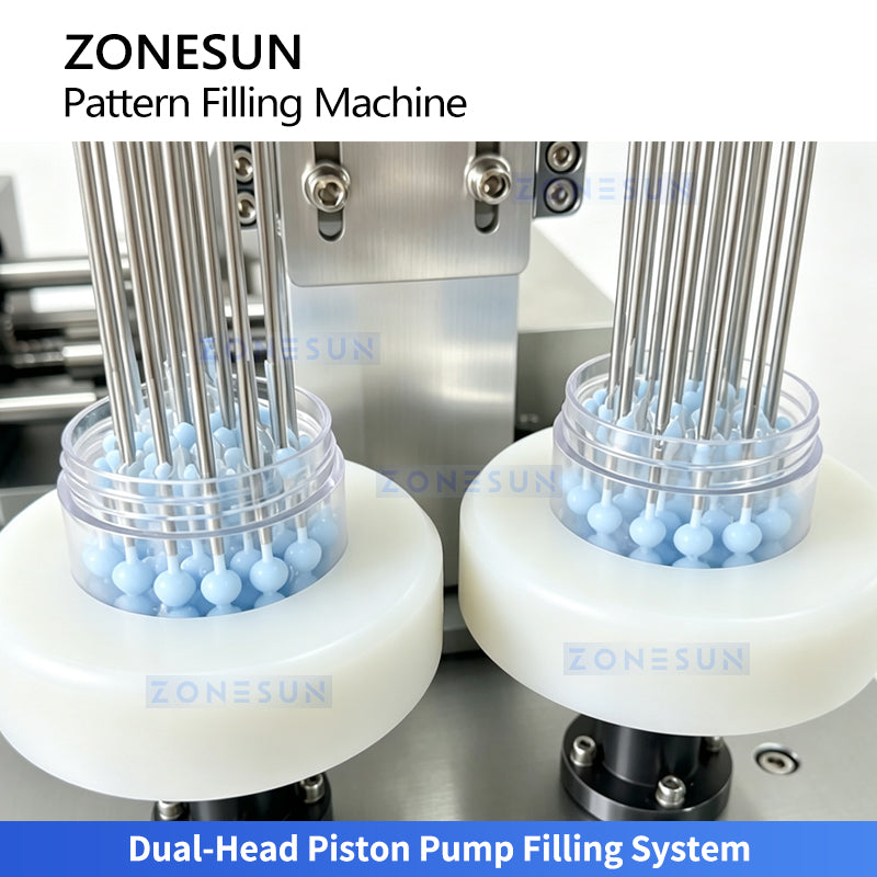ZONESUN ZS-PGF5 Automatic Dual-Head Cosmetic Cream Filling Machine for Layered Patterns
