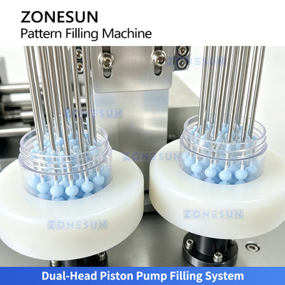 ZONESUN ZS-PGF5 Automatic Dual-Head Cosmetic Cream Filling Machine for Layered Patterns