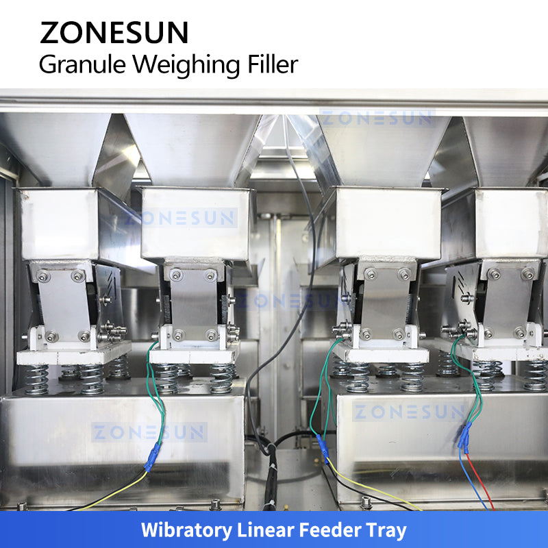 ZONESUN ZS-HG200 Dual-Hopper Granule Weighing and Filling Machine Rice Plastic Pellets Filler