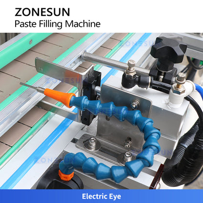 ZONESUN ZS-YT6T-6PXH Servo Piston Paste Filling Machine With Heat Mixer for Viscous Products