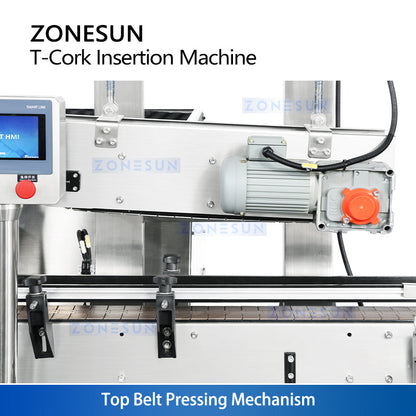 ZONESUN ZS-XG21U Automatic T Corking Machine for Whisky Gin Liquor Bottles High Speed Bar Top Cork Inserter