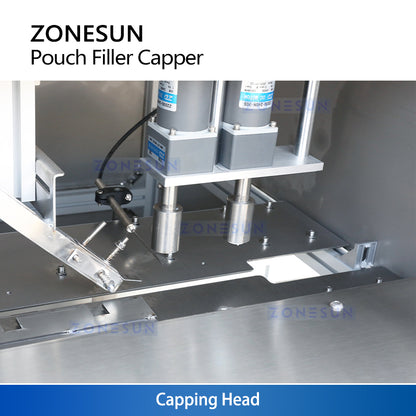 ZONESUN ZS-ASP2 Automatic Spout Pouch Piston Pump Liquid Filling Capping Machine