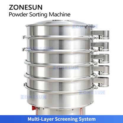 ZONESUN ZS-ZDS800 Vibratory Powder Screening Machine, 800mm Multi-Layer Sieve Separator