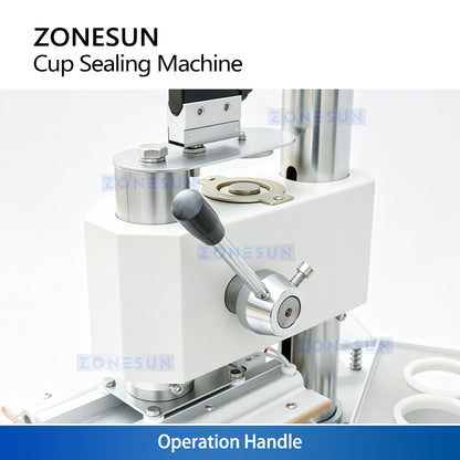 ZONESUN ZS-KCS5 Semi-Automatic Cup Sealing Machine for Plastic Cups Manual Heat Sealer for Milk Tea, Coffee & Yogurt Packaging