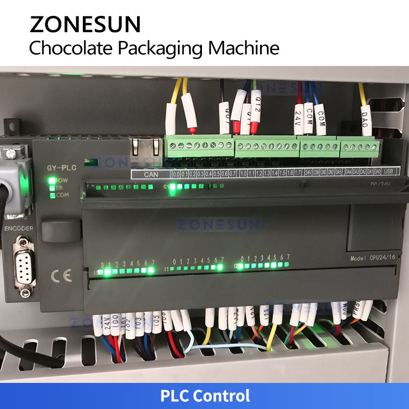 ZONESUN ZS-CWM2 High Speed Chocolate Bar Wrapping Machine with Automatic Film Wrapping System