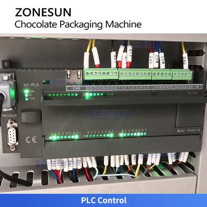 ZONESUN ZS-CWM2 High Speed Chocolate Bar Wrapping Machine with Automatic Film Wrapping System