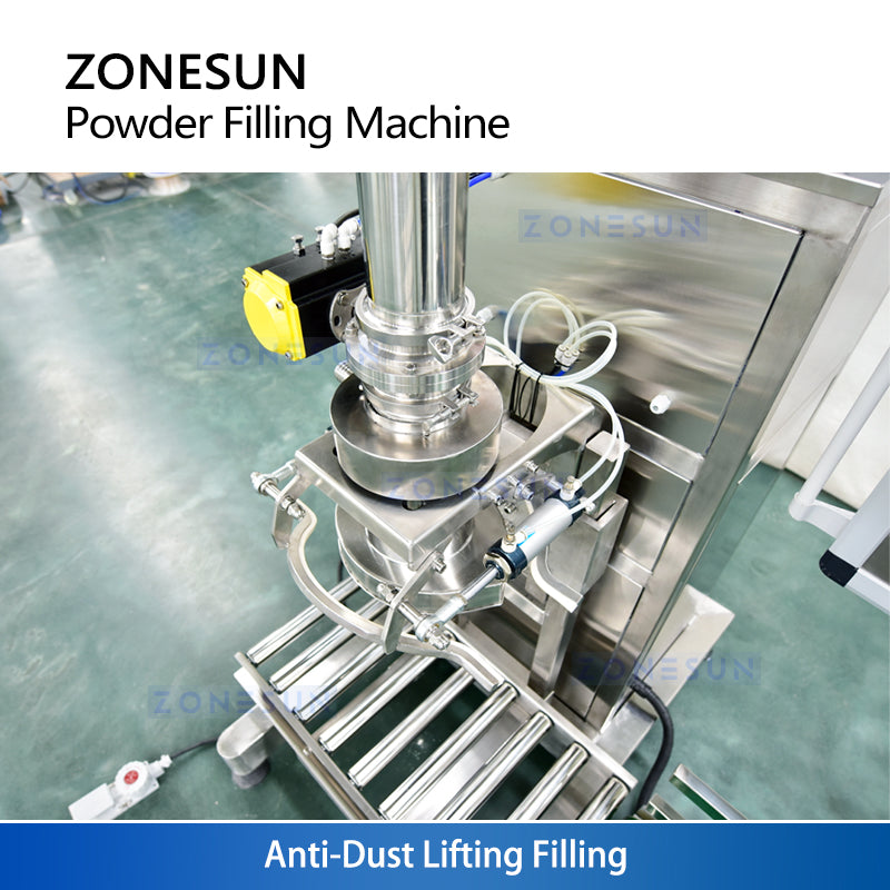 ZONESUN ZS-FM75L Semi-Automatic Auger Powder Filer Auti-dust Lifting Filling Machine