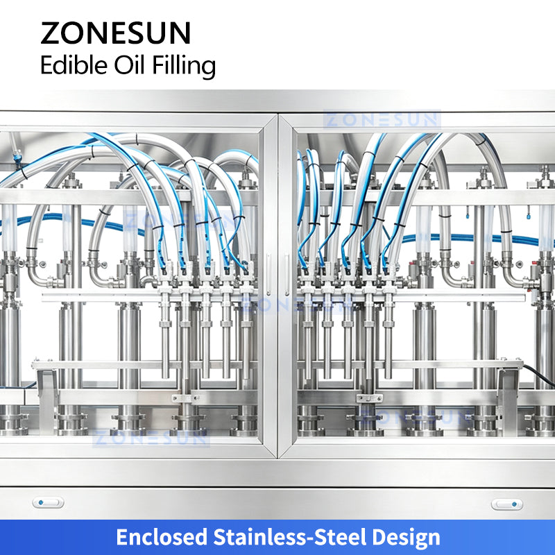 ZONESUN ZS-EVF01 Automatic Cooking Oil Bottle Filler Piston Filling Machine